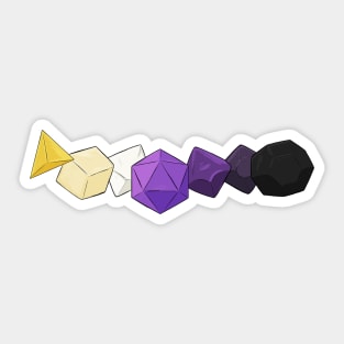 Pride Dice Nonbinary NB Enby Sticker